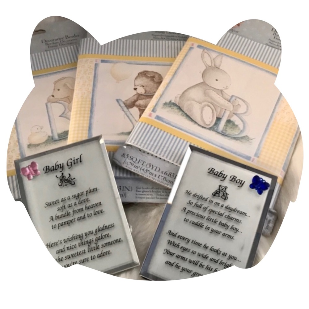 THREE UNOPENED PACKS OF CARTERS BABY BORDERS